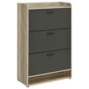 Denia 3-tier Engineered Wood Shoe Cabinet Grey