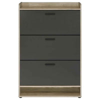 Denia 3-tier Engineered Wood Shoe Cabinet Grey