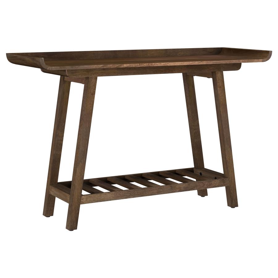 Home & Sleep Outlet - Ornelas 46-inch Console Table with Slatted Shelf Mango Brown