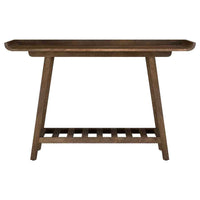 Ornelas 46-inch Console Table with Slatted Shelf Mango Brown