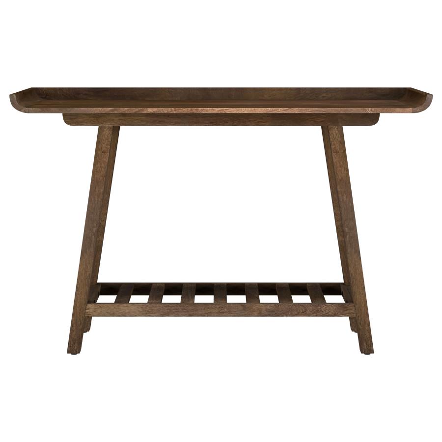 Home & Sleep Outlet - Ornelas 46-inch Console Table with Slatted Shelf Mango Brown