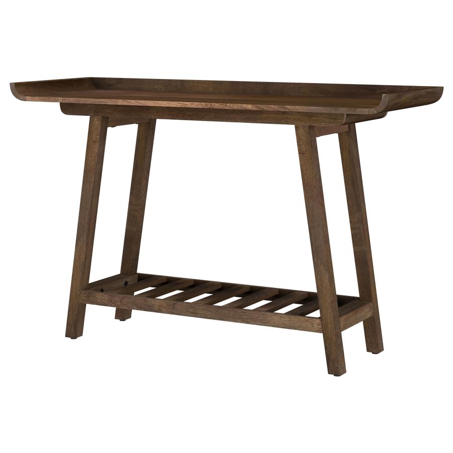 Home & Sleep Outlet - Ornelas 46-inch Console Table with Slatted Shelf Mango Brown
