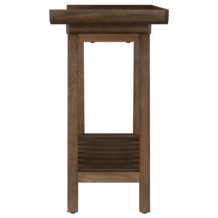 Home & Sleep Outlet - Ornelas 46-inch Console Table with Slatted Shelf Mango Brown