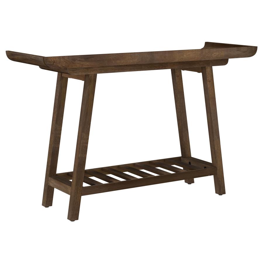Home & Sleep Outlet - Ornelas 46-inch Console Table with Slatted Shelf Mango Brown