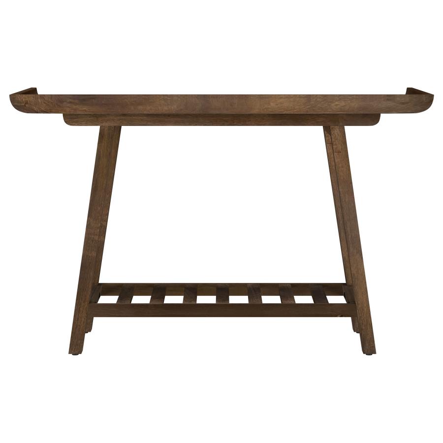 Home & Sleep Outlet - Ornelas 46-inch Console Table with Slatted Shelf Mango Brown