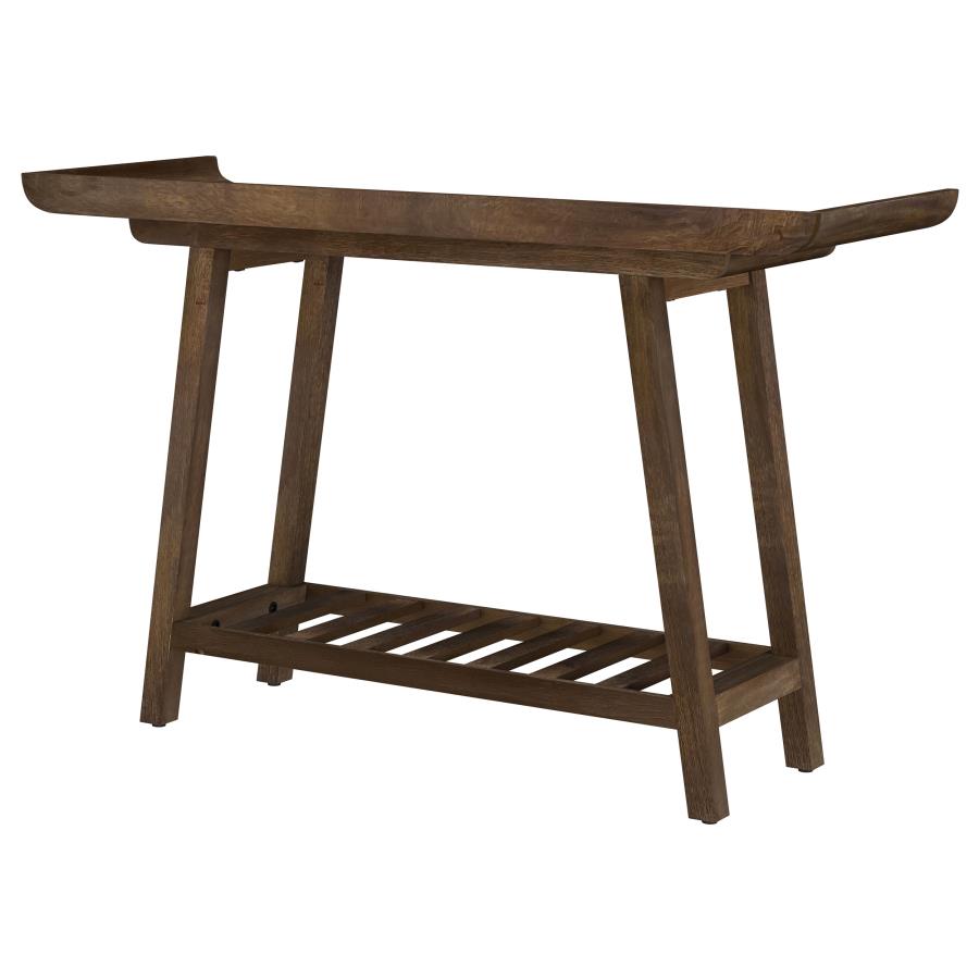 Home & Sleep Outlet - Ornelas 46-inch Console Table with Slatted Shelf Mango Brown