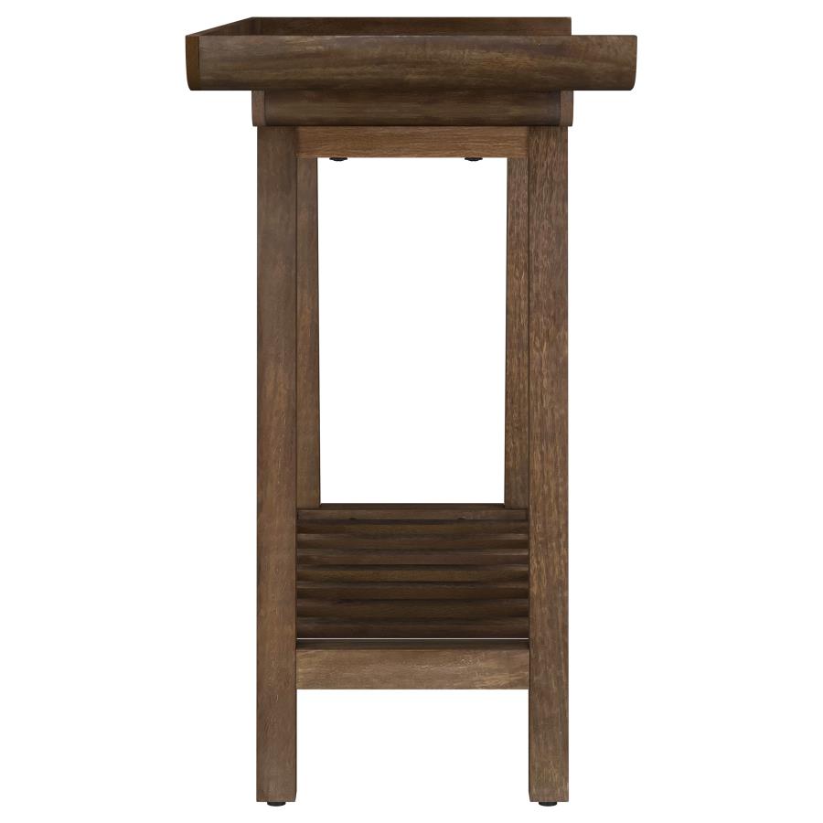 Home & Sleep Outlet - Ornelas 46-inch Console Table with Slatted Shelf Mango Brown