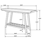 Home & Sleep Outlet - Ornelas 46-inch Console Table with Slatted Shelf Mango Brown