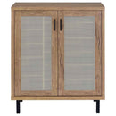Teller 2-door Shoe Storage Cabinet Natural Oak
