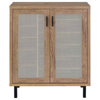 Teller 2-door Shoe Storage Cabinet Natural Oak