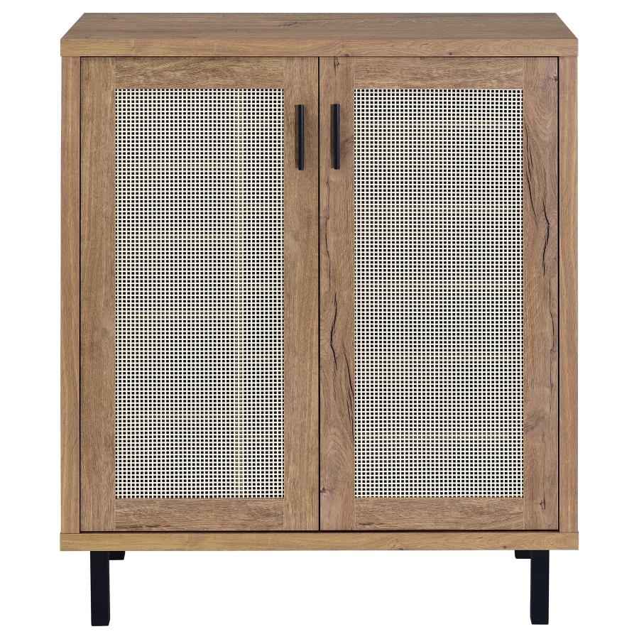 Teller 2-door Shoe Storage Cabinet Natural Oak