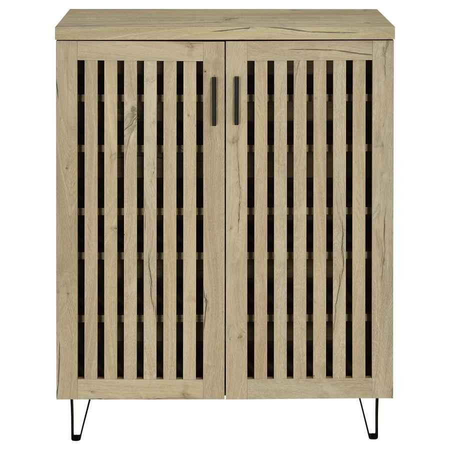 Brixton 2-door Entryway Shoe Storage Cabinets White Oak