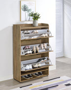 Home & Sleep Outlet - Denia 3-tier Engineered Wood Shoe Cabinet Mango