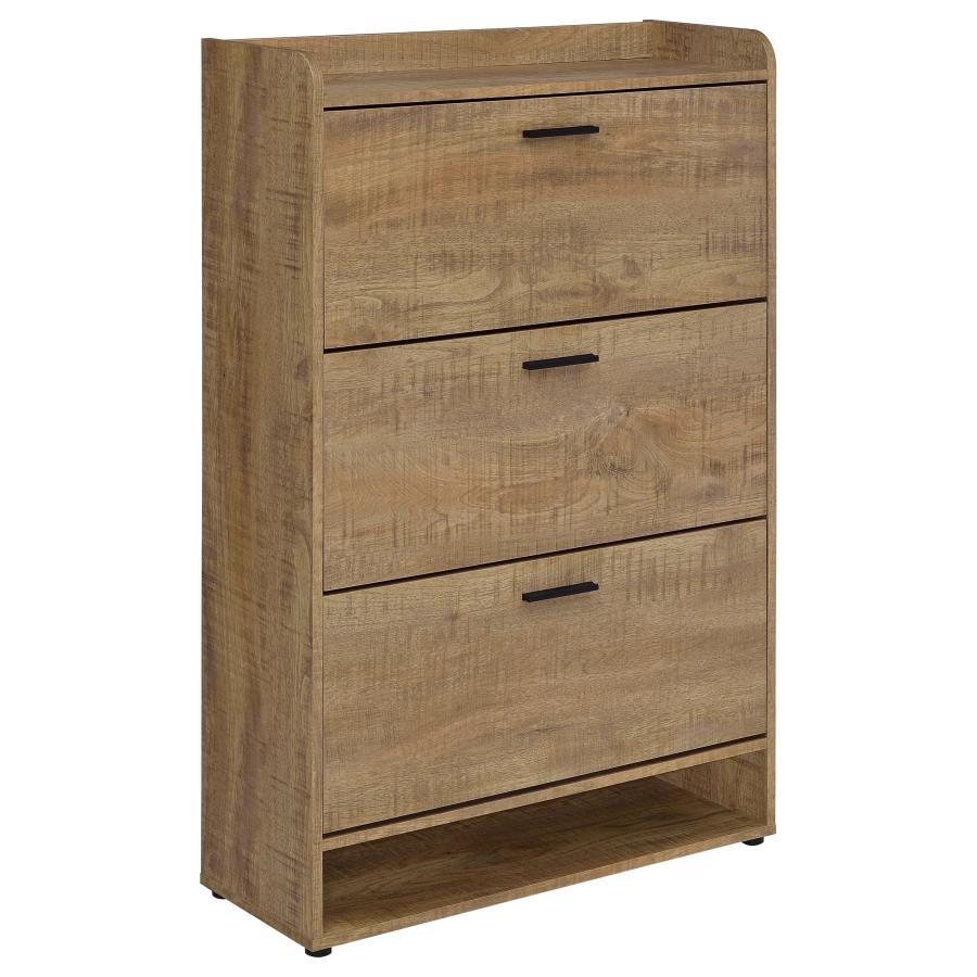 Home & Sleep Outlet - Denia 3-tier Engineered Wood Shoe Cabinet Mango
