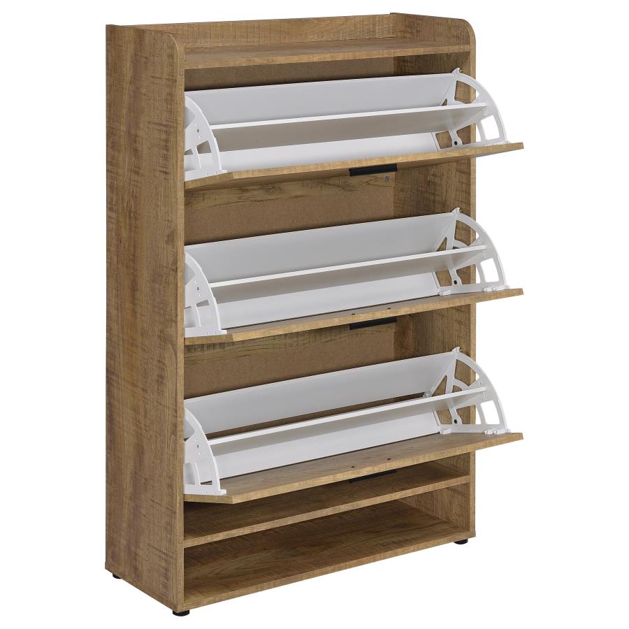Home & Sleep Outlet - Denia 3-tier Engineered Wood Shoe Cabinet Mango