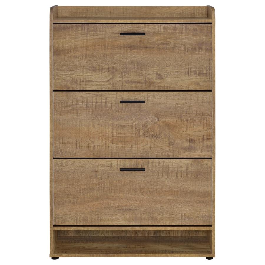 Home & Sleep Outlet - Denia 3-tier Engineered Wood Shoe Cabinet Mango