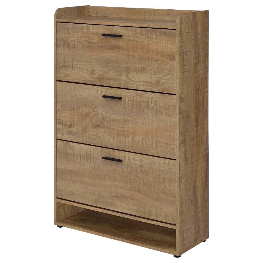 Home & Sleep Outlet - Denia 3-tier Engineered Wood Shoe Cabinet Mango