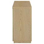 Home & Sleep Outlet - Tilbury 2-door Glass Front Accent Display Cabinet Light Oak