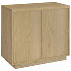 Home & Sleep Outlet - Tilbury 2-door Glass Front Accent Display Cabinet Light Oak