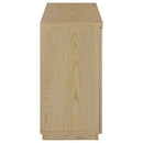 Tilbury 2-door Glass Front Accent Display Cabinet Light Oak