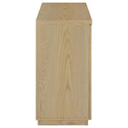Home & Sleep Outlet - Tilbury 2-door Glass Front Accent Display Cabinet Light Oak