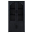 Home & Sleep Outlet - Riva 4-door Tall Accent Display Cabinet LED Lighting Black