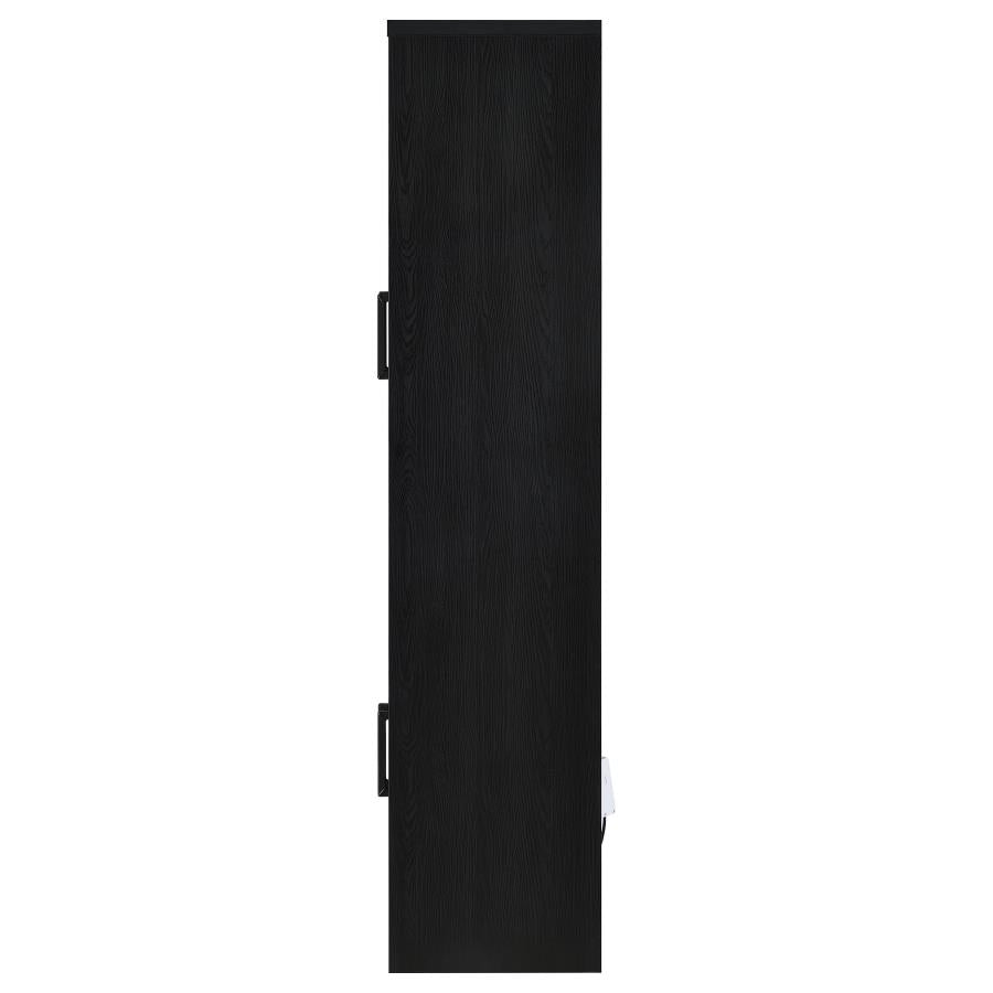 Home & Sleep Outlet - Riva 4-door Tall Accent Display Cabinet LED Lighting Black