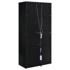 Home & Sleep Outlet - Riva 4-door Tall Accent Display Cabinet LED Lighting Black