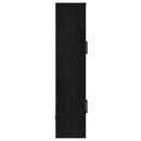 Riva 4-door Tall Accent Display Cabinet LED Lighting Black