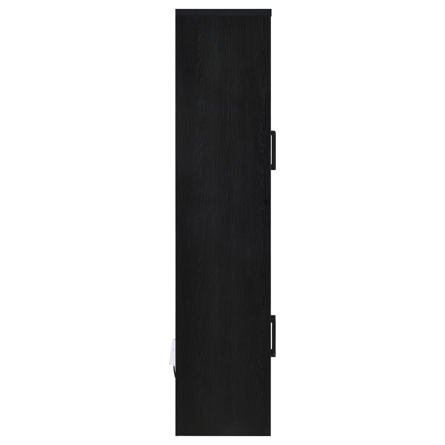 Home & Sleep Outlet - Riva 4-door Tall Accent Display Cabinet LED Lighting Black