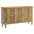 Home & Sleep Outlet - Ervine 3-Door Rope Panel Sideboard Accent Storage Cabinet Natural