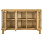 Home & Sleep Outlet - Ervine 3-Door Rope Panel Sideboard Accent Storage Cabinet Natural