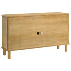 Home & Sleep Outlet - Ervine 3-Door Rope Panel Sideboard Accent Storage Cabinet Natural