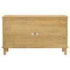 Home & Sleep Outlet - Ervine 3-Door Rope Panel Sideboard Accent Storage Cabinet Natural