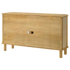 Home & Sleep Outlet - Ervine 3-Door Rope Panel Sideboard Accent Storage Cabinet Natural