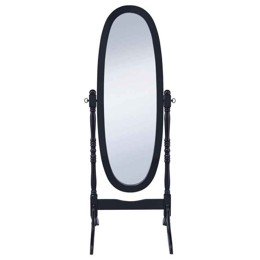 Foyet Wood Adjustable Full Length Cheval Mirror Black