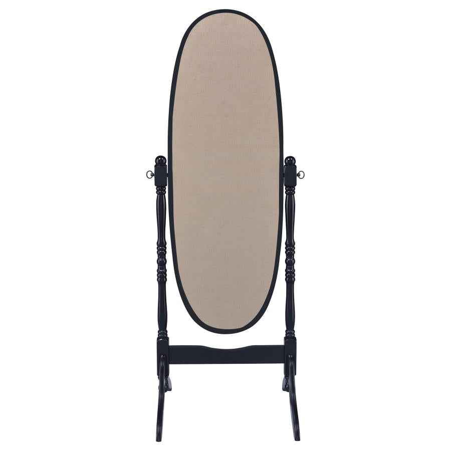 Foyet Wood Adjustable Full Length Cheval Mirror Black
