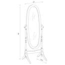 Foyet Wood Adjustable Full Length Cheval Mirror Black