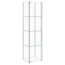 Bellatrix 3-shelf Clear Glass Curio Cabinet White