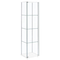 Bellatrix 3-shelf Clear Glass Curio Cabinet White