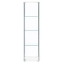 Bellatrix 3-shelf Clear Glass Curio Cabinet White