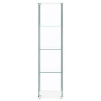 Bellatrix 3-shelf Clear Glass Curio Cabinet White
