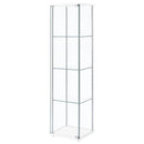 Bellatrix 3-shelf Clear Glass Curio Cabinet White
