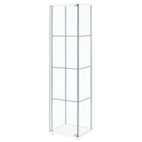 Bellatrix 3-shelf Clear Glass Curio Cabinet White
