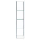 Bellatrix 3-shelf Clear Glass Curio Cabinet White