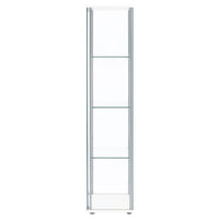 Bellatrix 3-shelf Clear Glass Curio Cabinet White