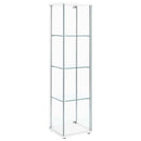 Bellatrix 3-shelf Clear Glass Curio Cabinet White