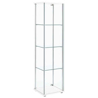 Bellatrix 3-shelf Clear Glass Curio Cabinet White