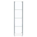 Bellatrix 3-shelf Clear Glass Curio Cabinet White
