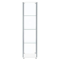 Bellatrix 3-shelf Clear Glass Curio Cabinet White